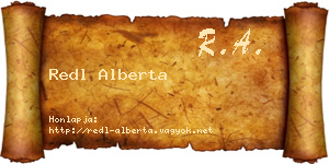 Redl Alberta névjegykártya